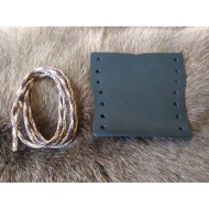 Bushcraft Leather Axe Haft Overstrike Protector or Hand Tool Collar (small) Crazy Horse Black